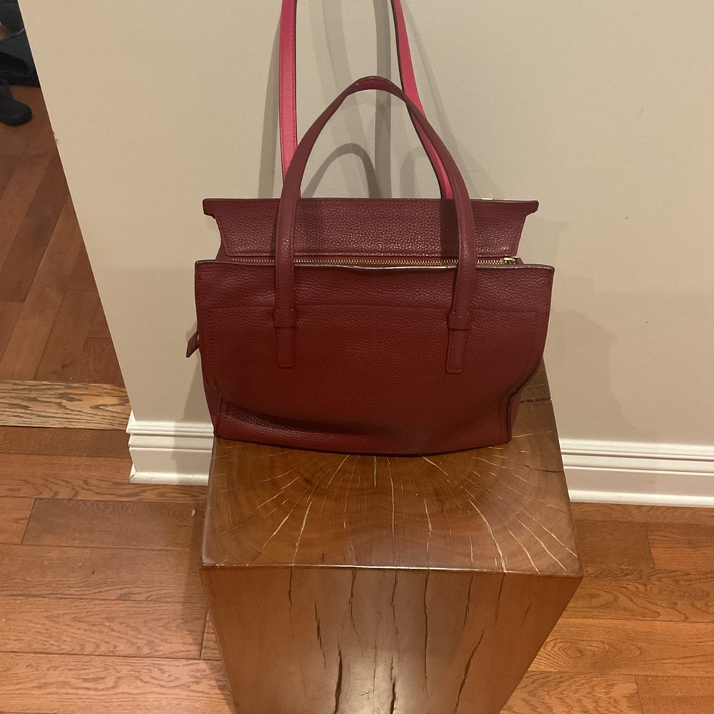 Salvatore Ferragamo Burgundy Leather Tote - Picture 3 of 16